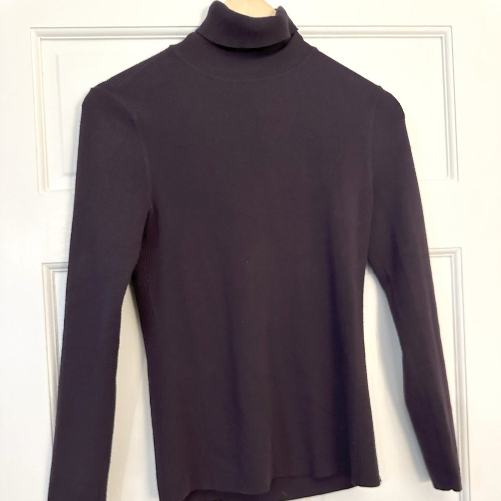 Purple fitted turtleneck sweater CHICOS sz 0 (size 4)